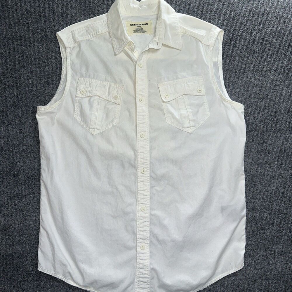DKNY Biker Vest East Village Union Trade Manhattan Bronx Size S Small Vintage - Picture 6 of 8